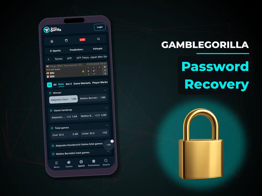 Gamblegorilla - Password Recovery